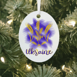 Ukrainischer Dreier aus Weizenohr Ornament Aus Metall