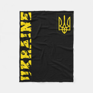 Ukrainischer Dreizack Ukraine-Shirt Tryzub Unterst Fleecedecke