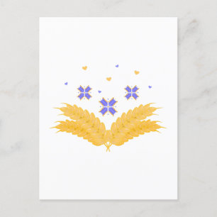 Ukrainischer Druck - Stickerei und Korn Postkarte