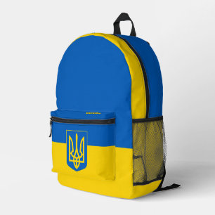 Ukrainischer Flagge Rucksack, Tryzub & Ukraine Tas Bedruckter Rucksack