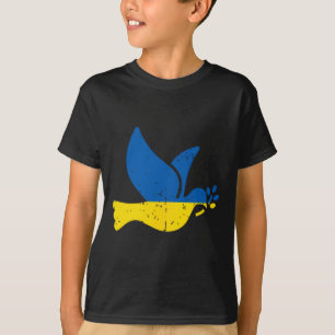 Ukrainischer Friedensvogel - Ukraine-Flagge Blau u T-Shirt