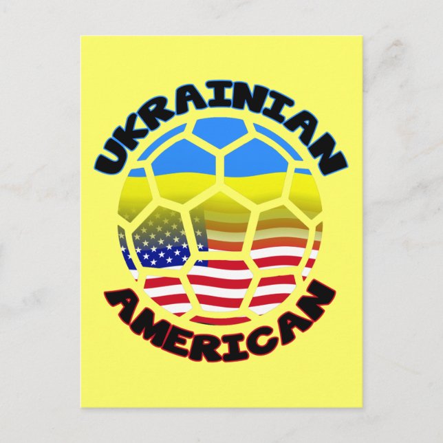 Ukrainischer Fußballball Postkarte (Vorderseite)