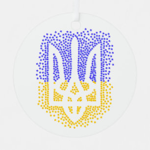 Ukrainischer Heraldik-Dreizack Tryzub Streuung Ste Ornament Aus Metall