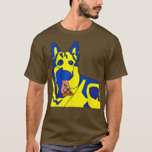 Ukrainischer Hund isst eine Pizza 34235766 T-Shirt