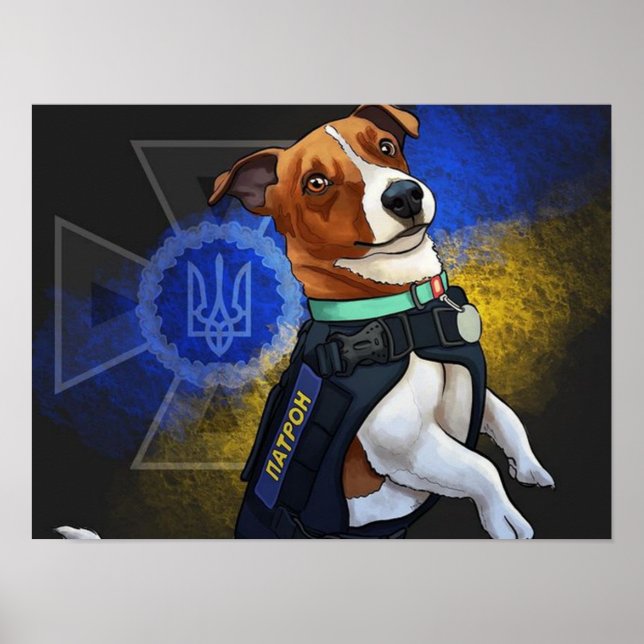 Ukrainischer Hundepatron Poster (Vorne)