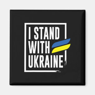 Ukrainischer Ich stehe hinter der Ukraine Magnet