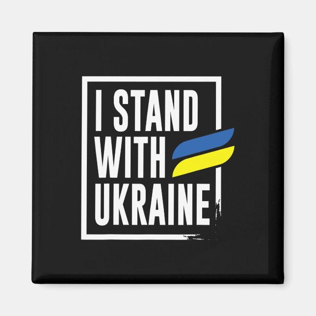 Ukrainischer Ich stehe hinter der Ukraine  Magnet (Vorne)