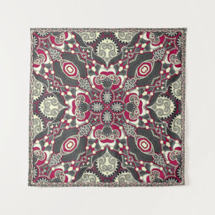 Ukrainischer Karakoko: Silk Neck Scarf Design Wandteppich