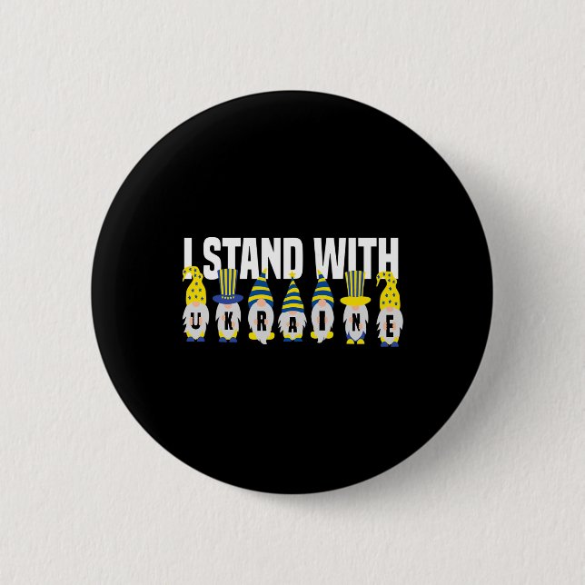 Ukrainischer Liebhaber Ich stehe hinter der Ukrain Button (Vorderseite)