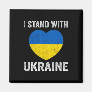 Ukrainischer Liebhaber Ich stehe mit Ukraine Herz Magnet