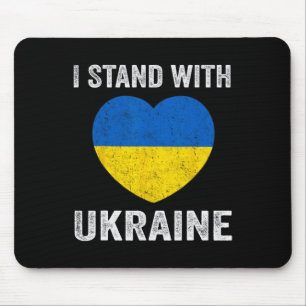 Ukrainischer Liebhaber Ich stehe mit Ukraine Herz Mousepad