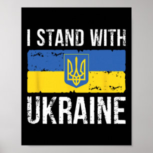 Ukrainischer Liebhaber Ich stehe mit Ukraine Herz Poster