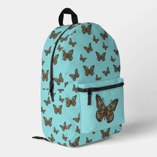 ukrainischer Monarch Bedruckter Rucksack (Rückseitige Ecke links)