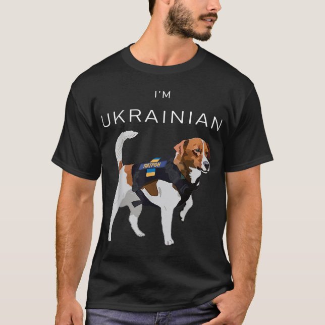 Ukrainischer Patron Dog Hero Jack Russell Terrier  T-Shirt (Vorderseite)