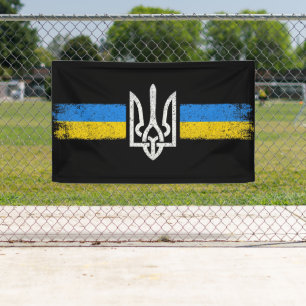 ukrainischer Präsident - ukrainisches Flaggensymbo Banner