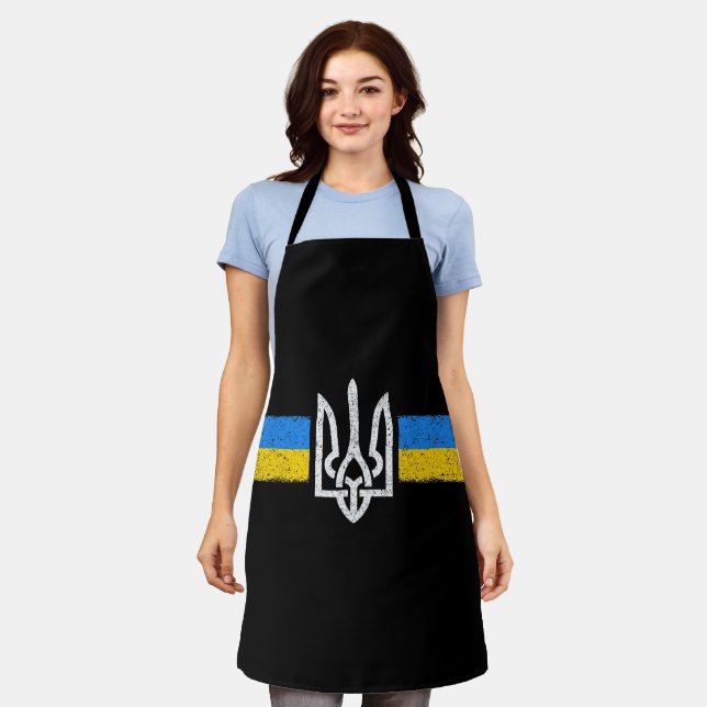 ukrainischer Präsident - ukrainisches Flaggensymbo Schürze (Getragen)