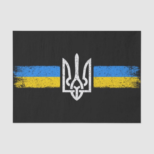 ukrainischer Präsident - ukrainisches Flaggensymbo Seidenpapier (Vorderseite)