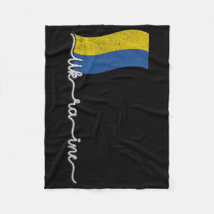 Ukrainischer Pride-Flaggenmast--elegante Signature Fleecedecke