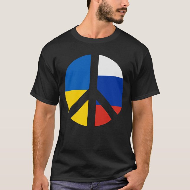 ukrainischer russischer Frieden - kein Krieg mit R T-Shirt (Vorderseite)