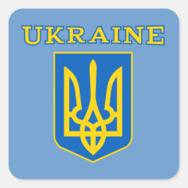 Ukrainischer Staat Quadratischer Aufkleber