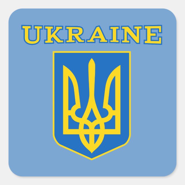 Ukrainischer Staat Quadratischer Aufkleber (Vorderseite)