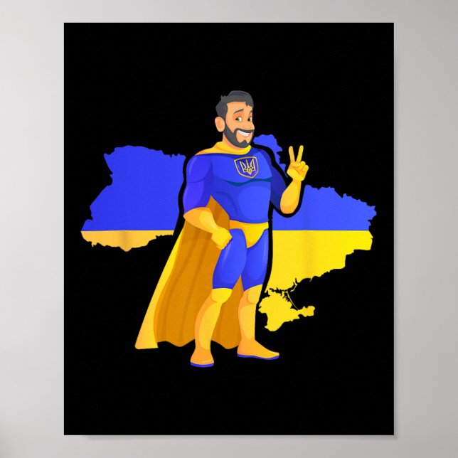 Ukrainischer Superheld - Superheld Ukrainisch - Ka Poster (Vorne)