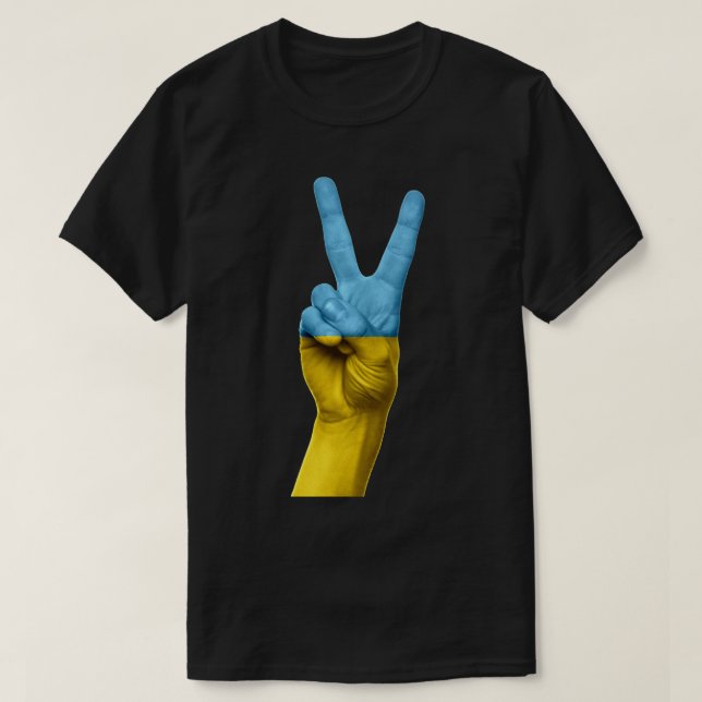 Ukrainischer T - Shirt für die Solidarität unter d (Design vorne)