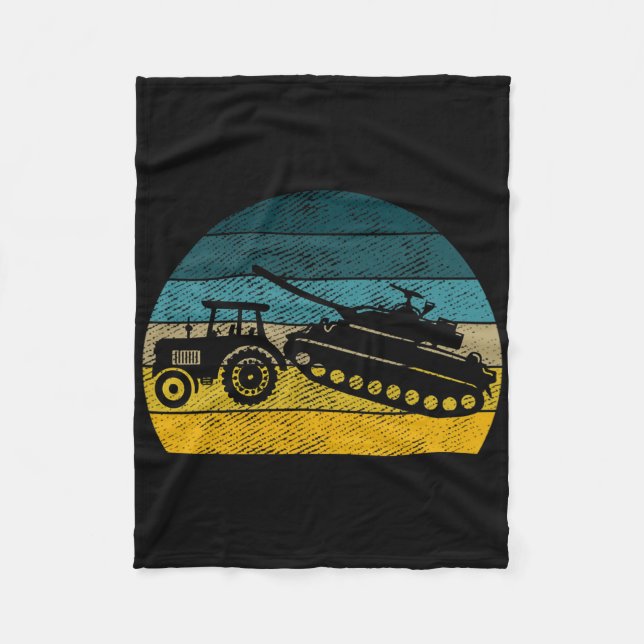 Ukrainischer Traktor Unterstütze Ukraine Stehe Mit Fleecedecke (Vorderseite)