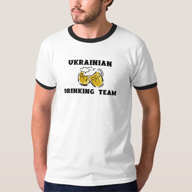 Ukrainischer trinkender Team-Wecker T T-Shirt (Vorderseite)
