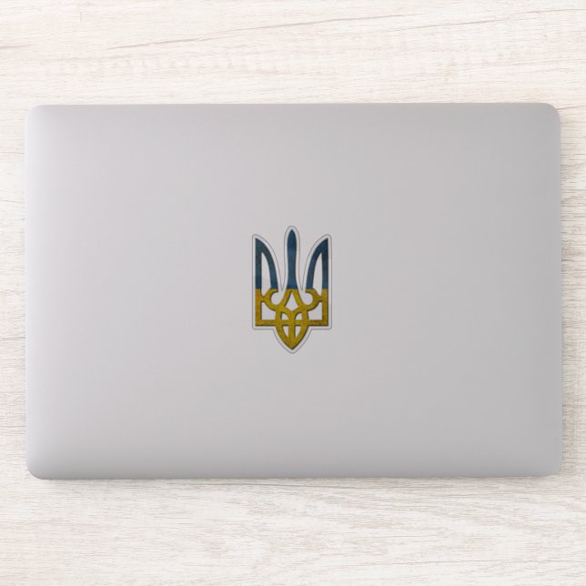 Ukrainischer Tryzub-Aufkleber Aufkleber (Computer)