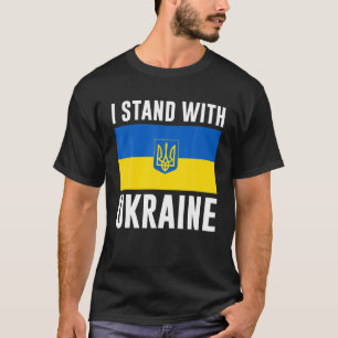 Ukrainischer Übersee steht mit der Ukraine T-Shirt