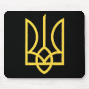Ukrainischer Wappen Dreizack Ukraine Tryzub Symbol Mousepad