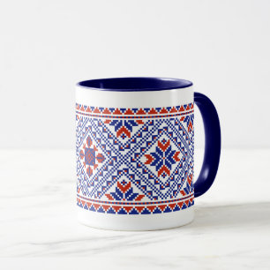 ukrainisches Blumenmuster Tasse