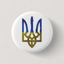 Ukrainisches Button aus Tryzub-Wappen