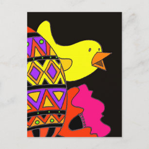 Ukrainisches Chick individuell anpassbar Postkarte