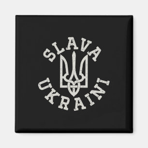 Ukrainisches Dreizack-Emblem Rette Ukraine Widerst Magnet