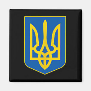 Ukrainisches Dreizack-Emblem Wappen Logo Magnet