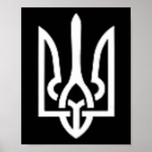 Ukrainisches Dreizack-Symbol - Ukraine Tryzub Patr Poster