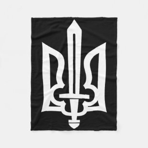 Ukrainisches Dreizack-Symbol - Ukraine-Wappen mit Fleecedecke
