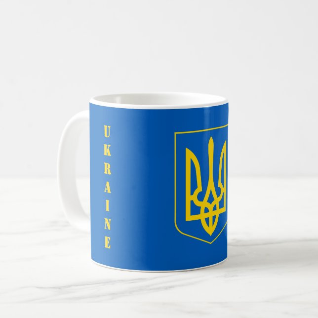 ukrainisches Emblem Kaffeetasse (Vorderseite Links)