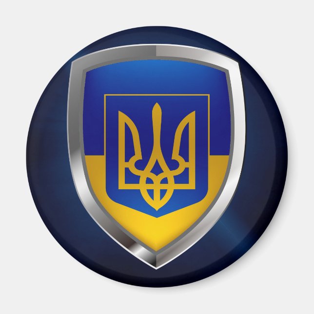 ukrainisches Emblem Magnet (Vorne)