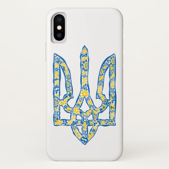 Ukrainisches Emblem trident tryzub ethnisch Case-Mate iPhone Hülle (Rückseite)