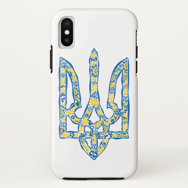 Ukrainisches Emblem trident tryzub ethnisch Case-Mate iPhone Hülle (Rückseite)