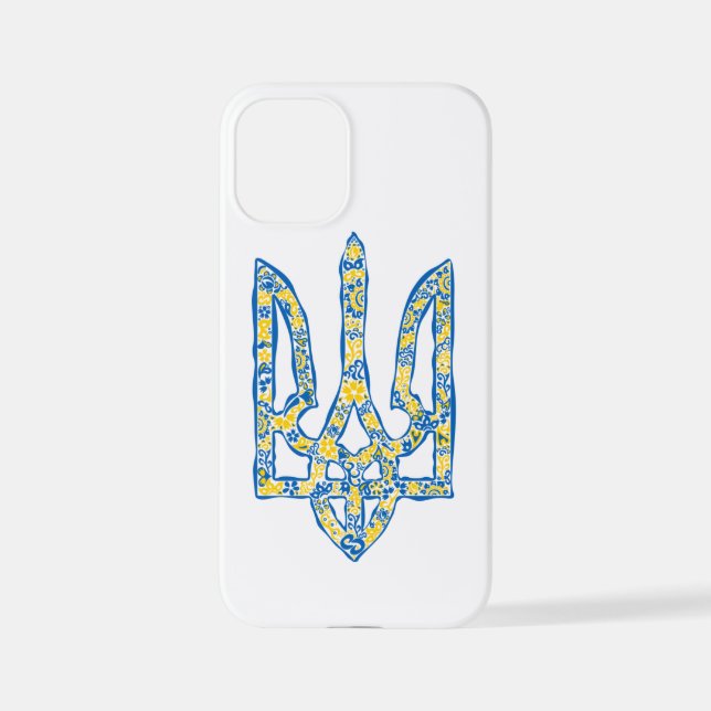 Ukrainisches Emblem trident tryzub ethnisch iPhone 12 Mini Hülle (Rückseite)