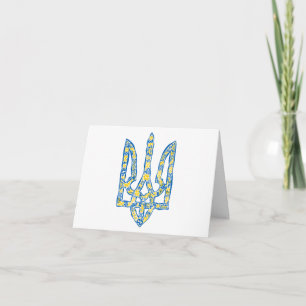 Ukrainisches Emblem trident tryzub ethnisch Karte