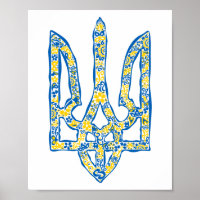 Ukrainisches Emblem trident tryzub ethnisch