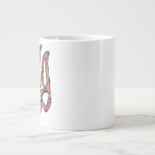 Ukrainisches Emblem trident tryzub stilisiert Jumbo-Tasse