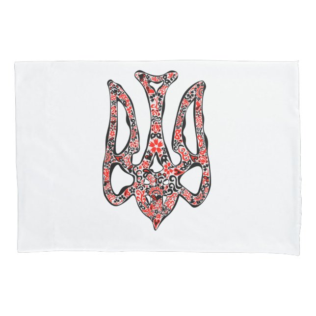 Ukrainisches Emblem trident tryzub stilisiert Kissenbezug (Vorderseite)