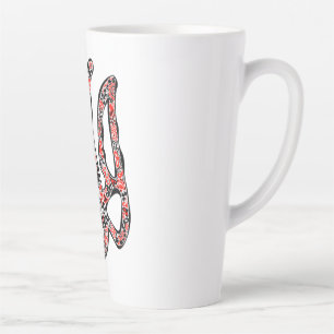 Ukrainisches Emblem trident tryzub stilisiert Milchtasse