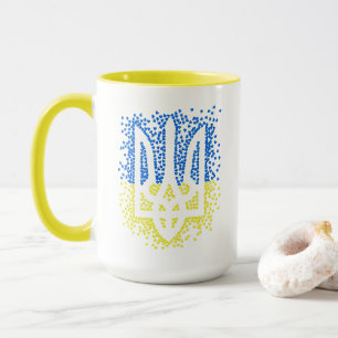 Ukrainisches Emblem trident tryzub zerstreut Herze Tasse